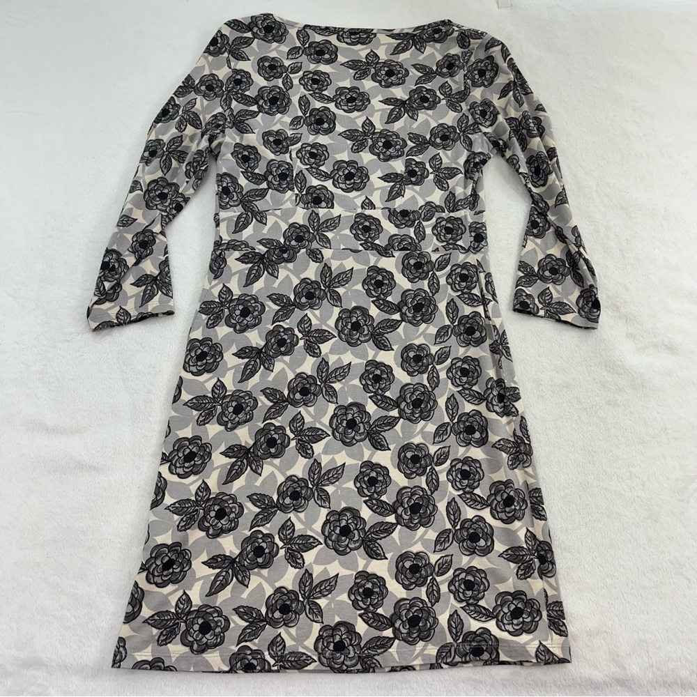 Boden Floral Empire Waist Dress Woman’s Sz 4 Long Sleeve‎ Mini Dress WL573 - Picture 4 of 9